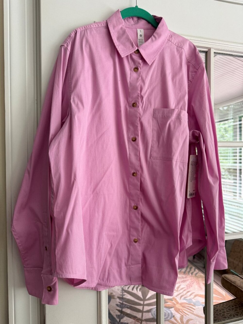 Lululemon Cotton Blend Poplin Button Down Shirt NWT